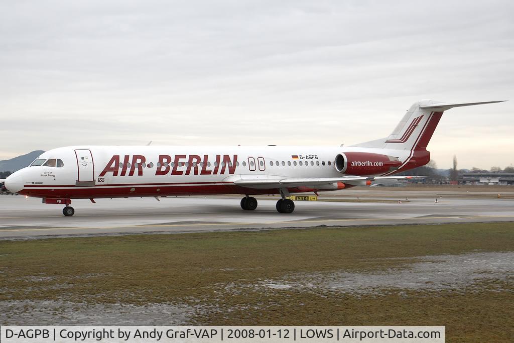 D-AGPB, 1989 Fokker 100 (F-28-0100) C/N 11278, Air Berlin F100