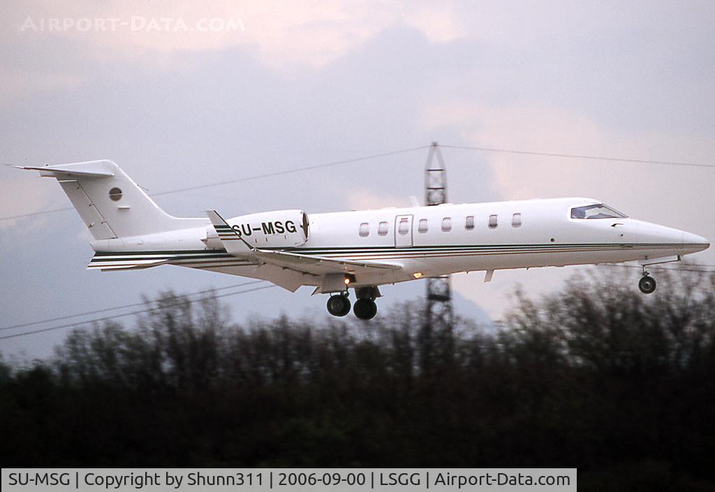 SU-MSG, 2000 Learjet 45 C/N 45-069, Landing rwy 23