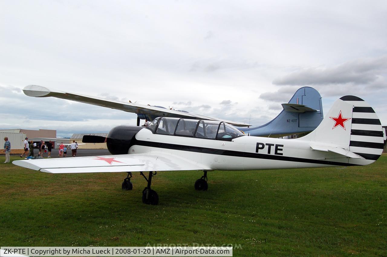 ZK-PTE, Yakovlev Yak-52 C/N 9010311, At Ardmore