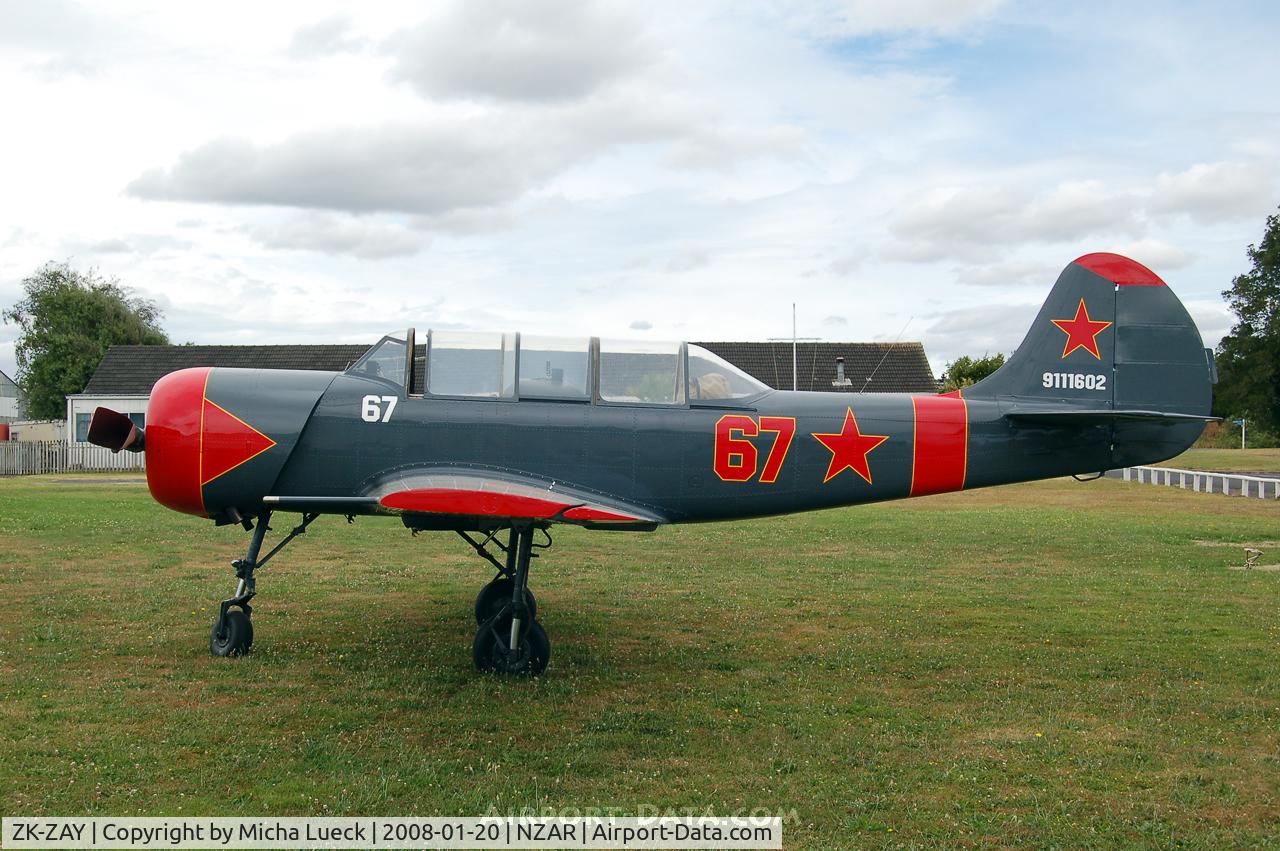 ZK-ZAY, Yakovlev Yak-52 C/N 9111602, At Ardmore