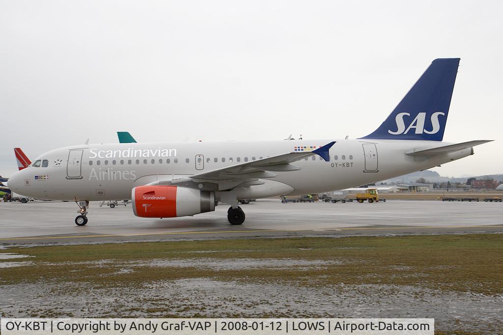 OY-KBT, 2007 Airbus A319-131 C/N 3292, Scandinavian Airlines A319