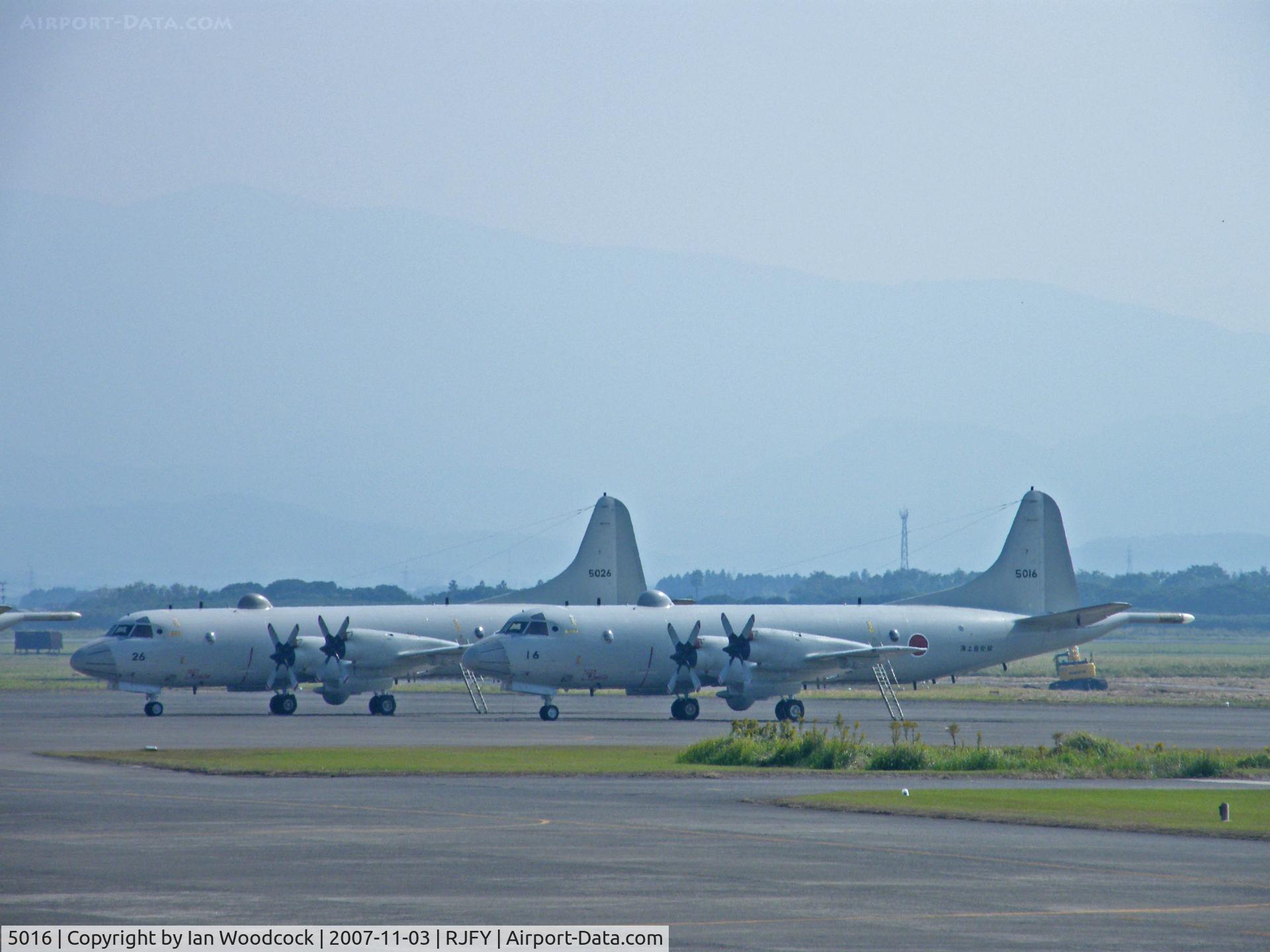 5016, Kawasaki P-3C Orion C/N 9013, Lockheed P-3C/Kanoya AB (with 5026 on the ramp)