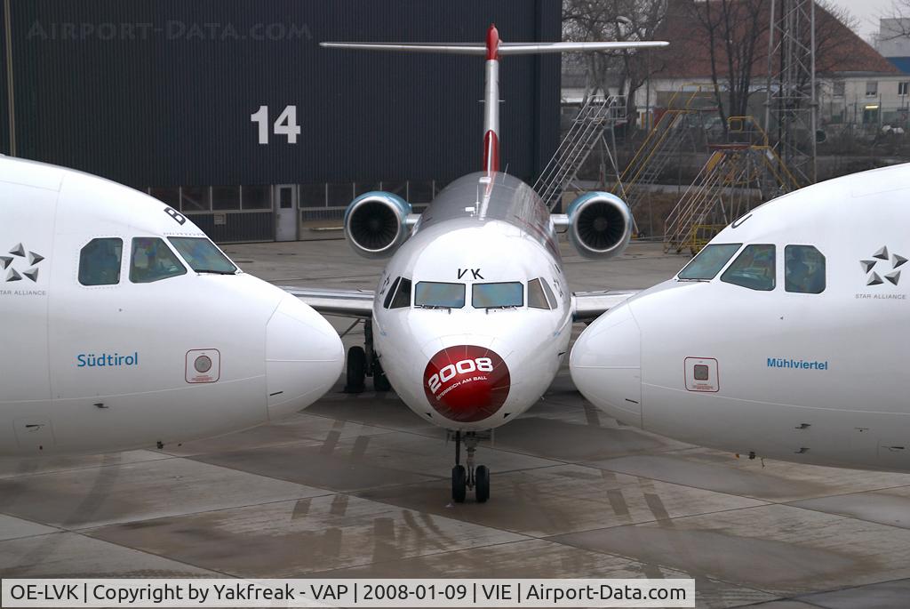 OE-LVK, 1992 Fokker 100 (F-28-0100) C/N 11397, Austrian Arrows Fokker 100 in Euro 2008 cs