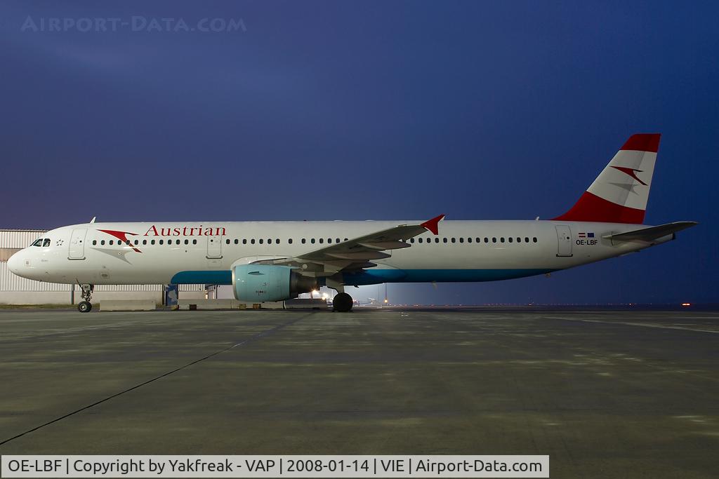 OE-LBF, 2001 Airbus A321-211 C/N 1458, Austrian Airlines A321