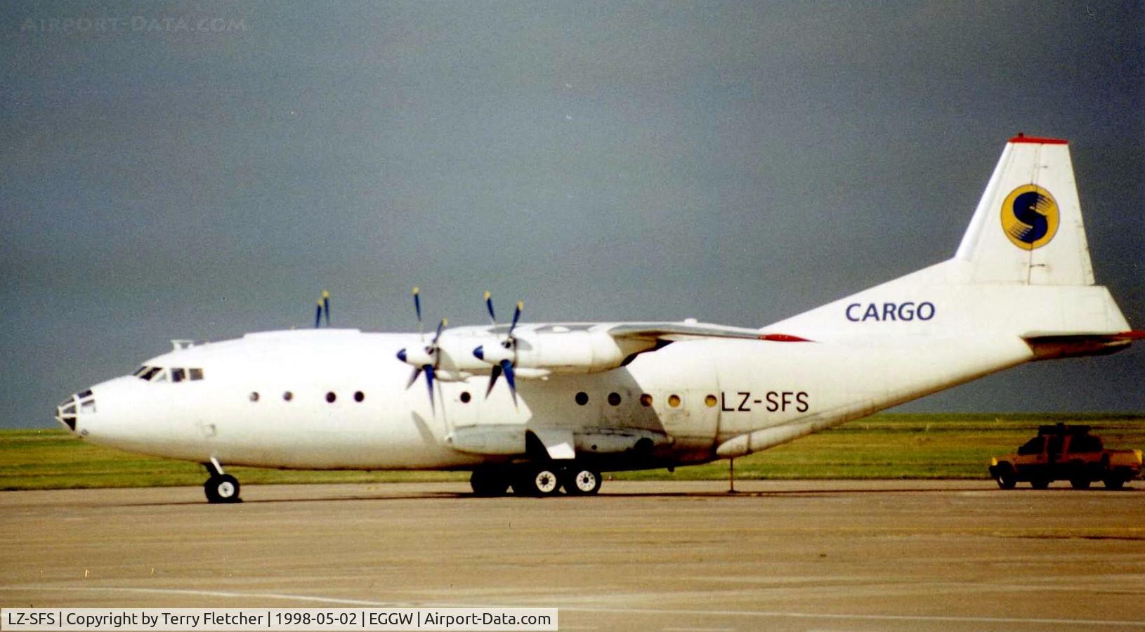 LZ-SFS, Antonov An-12 C/N 344308, Photographed at Luton in 1998