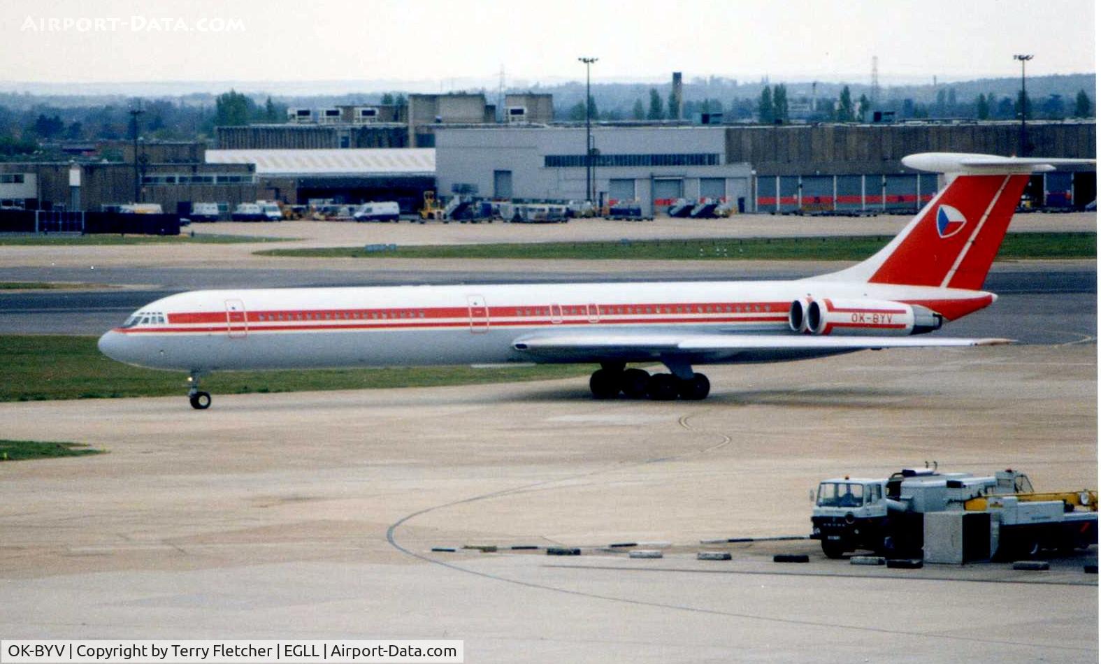 OK-BYV, 1974 Ilyushin IL-62 C/N 097933, Czech Goverment IL-62 at Heathrow in 1989