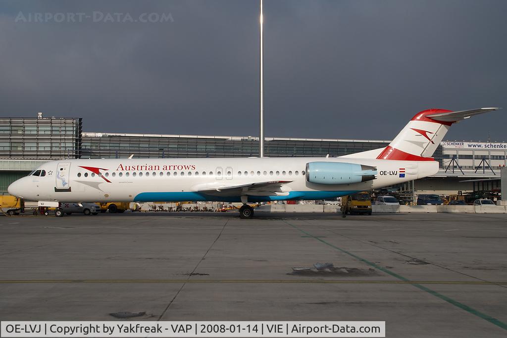 OE-LVJ, 1991 Fokker 100 (F-28-0100) C/N 11359, Austrian Arrows Fokker 100