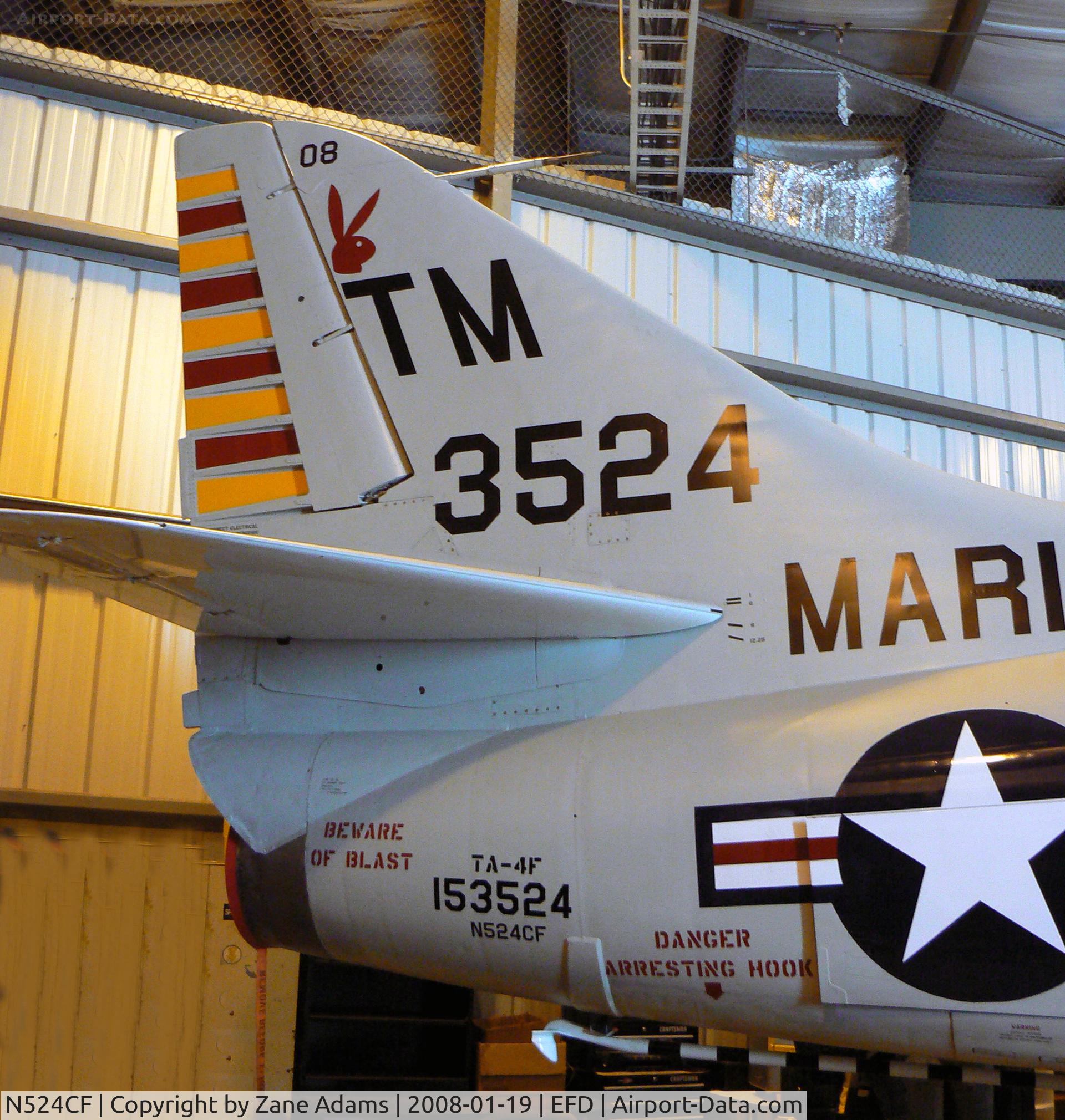 N524CF, 1967 Douglas TA-4F Skyhawk C/N 13590, Collings Foundation TA-4J in the hanger at Ellington Field