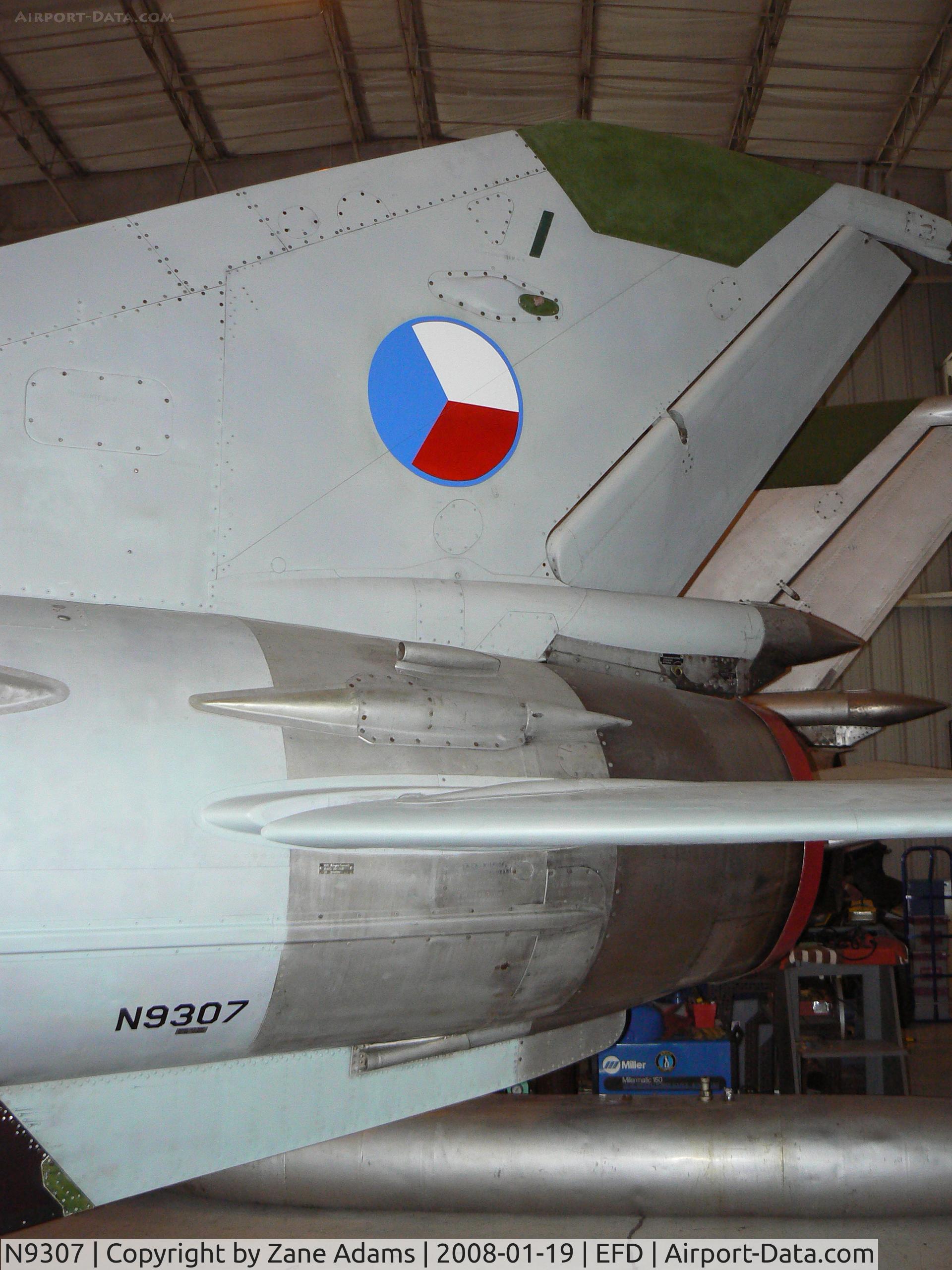 N9307, 1975 Mikoyan-Gurevich MiG-21MF C/N 96004307, Czech MIG-21 at Ellington Field