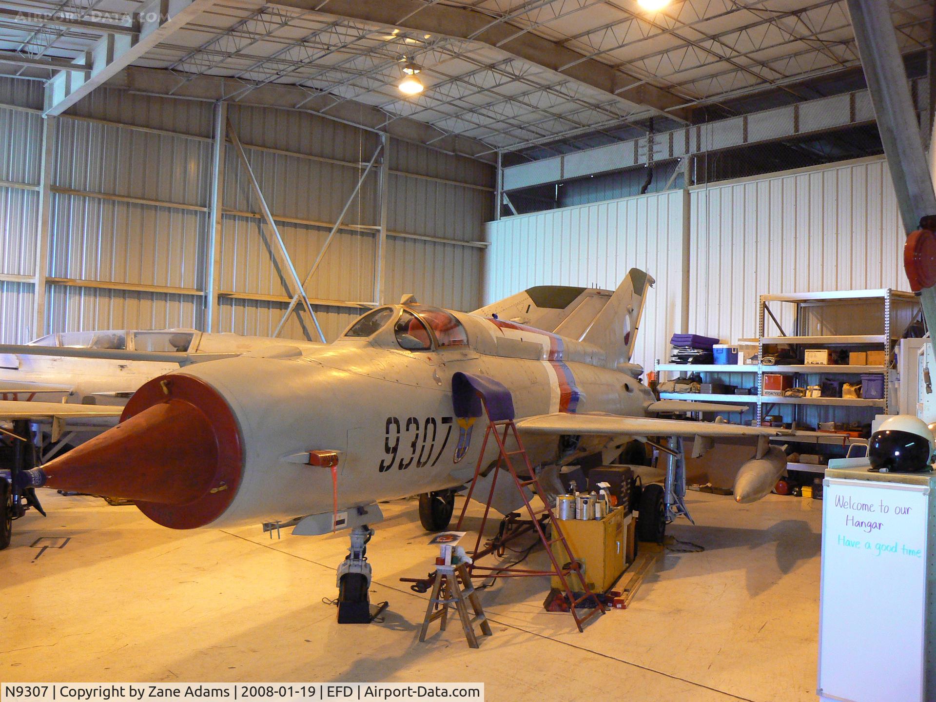 N9307, 1975 Mikoyan-Gurevich MiG-21MF C/N 96004307, Czech MIG-21 at Ellington Field