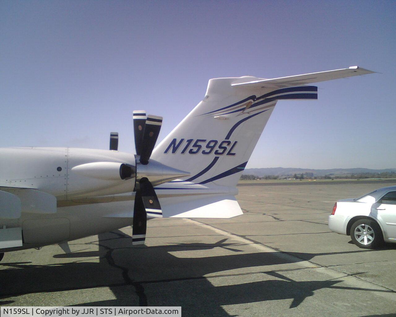 N159SL, 2006 Piaggio P-180 Avanti II C/N 1121, Shows tail of N159SL in Santa Rosa, CA, Nov 2007