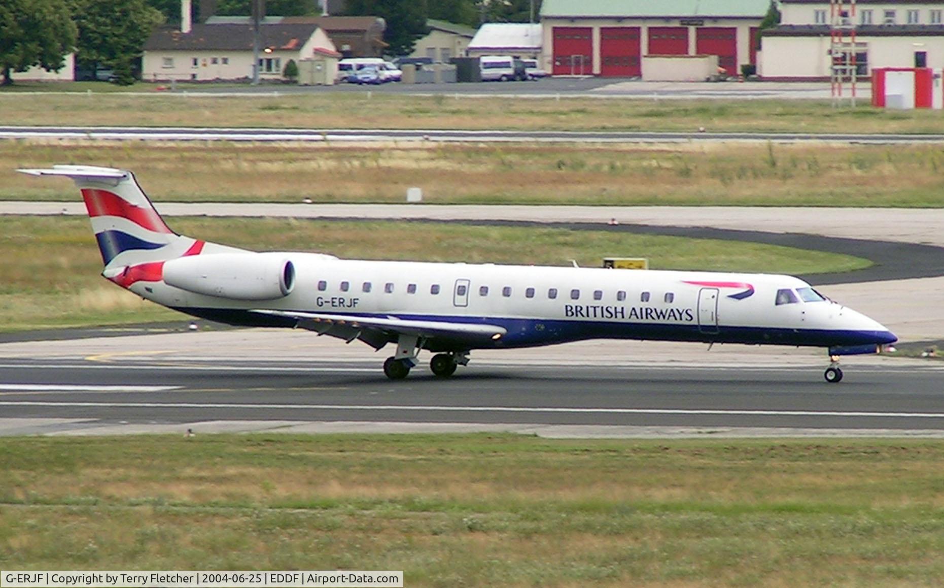 G-ERJF, 2000 Embraer EMB-145EP (ERJ-145EP) C/N 145325, British Airways Emb145 lands at Frankfurt in 2004