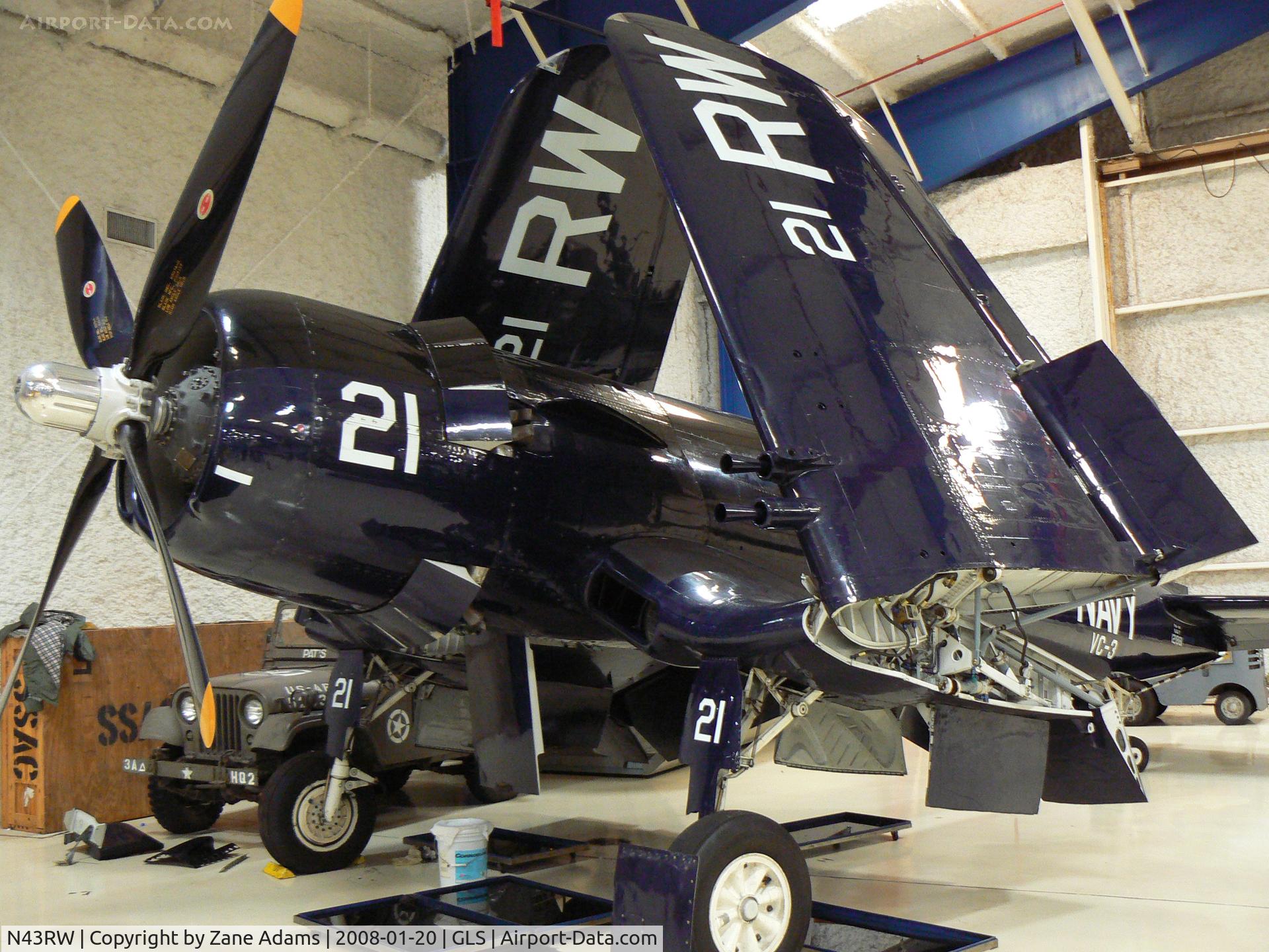 N43RW, Vought F4U-5 Corsair C/N Not found (Bu121881), Lone Star Flight Museum