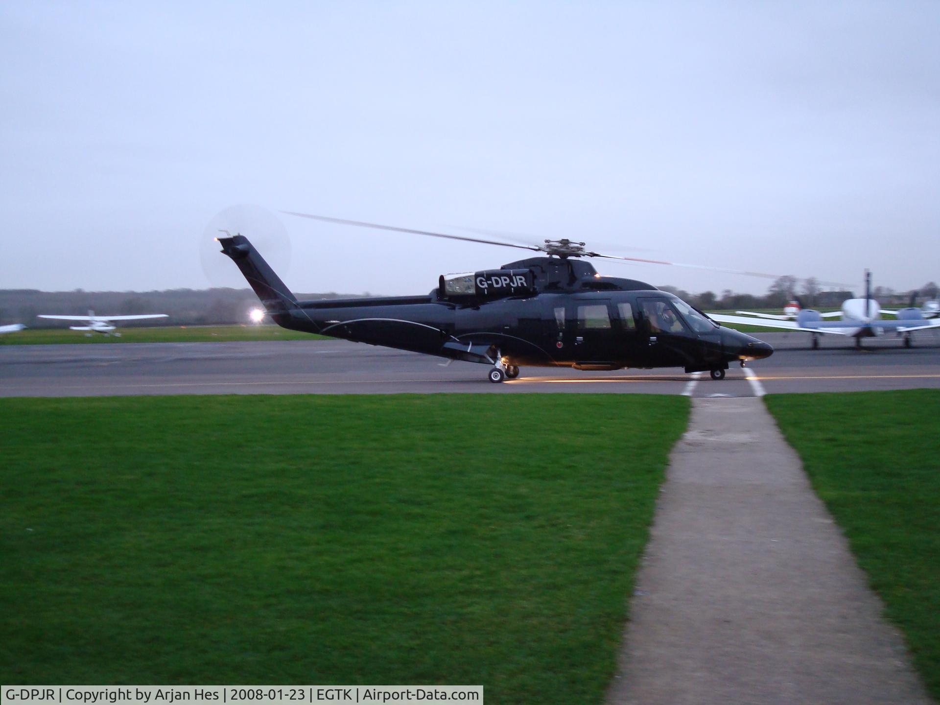 G-DPJR, 1989 Sikorsky S-76B C/N 760352, G-DPJR (SIKORSKY S-76B) at Oxford Airport, taxiing for take-off.