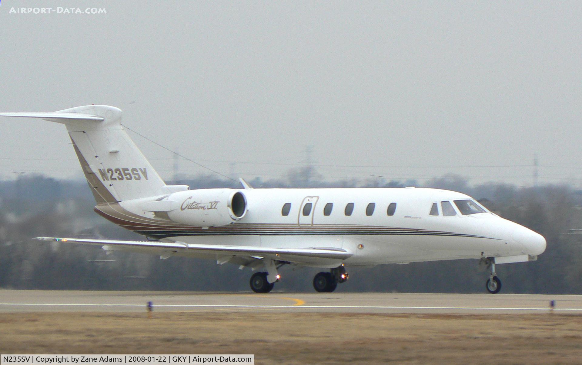 N235SV, 1994 Cessna 650 C/N 650-0235, Takeoff from Arlington Municipal