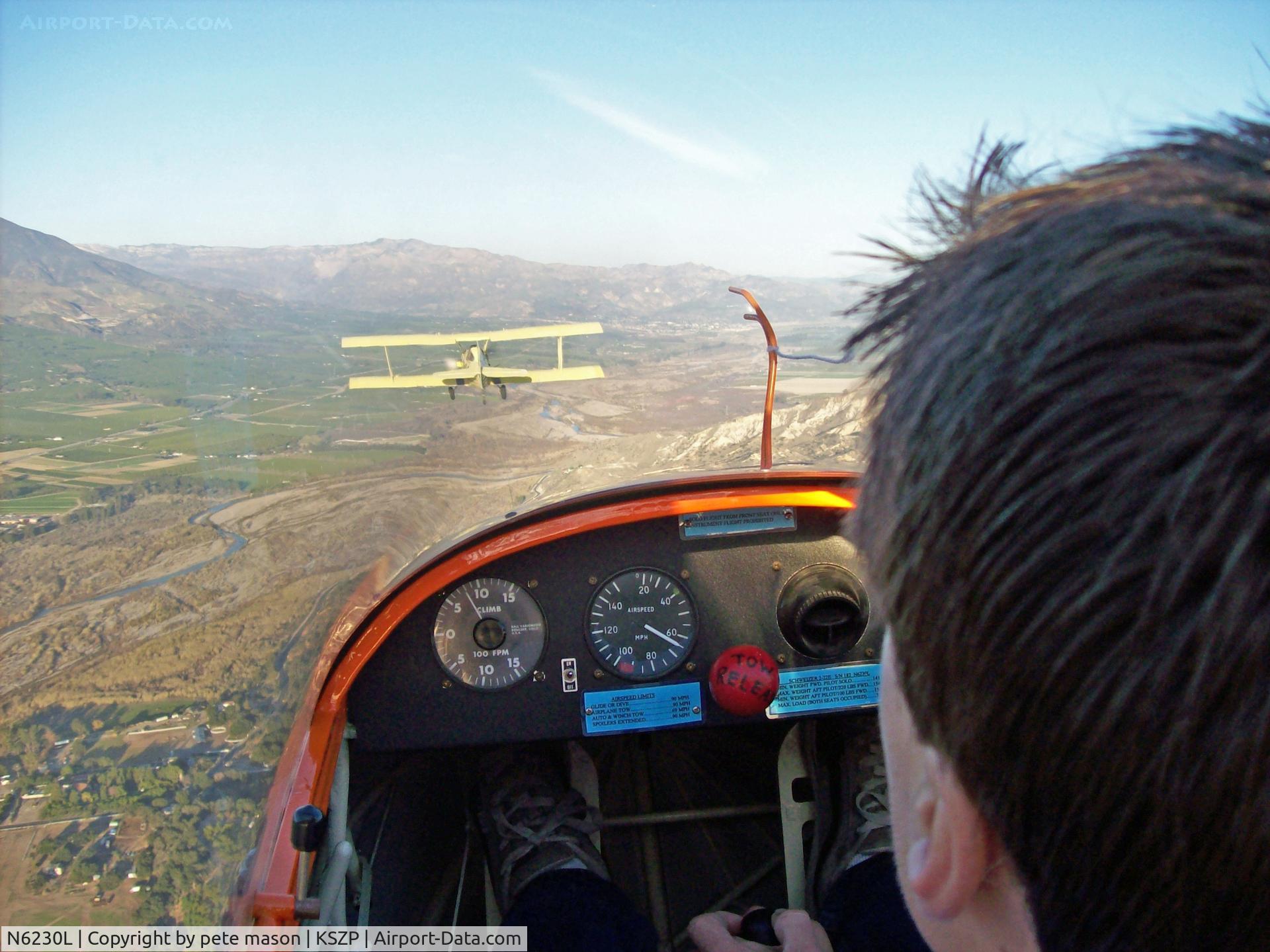 N6230L, 1964 Schweizer SGU 2-22E C/N 182, View from cockpit