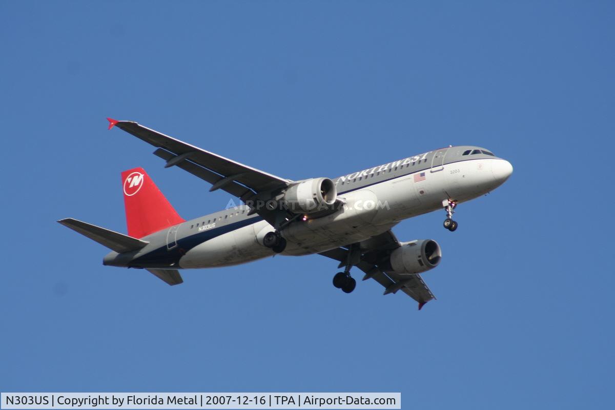 N303US, 1989 Airbus A320-211 C/N 034, Northwest