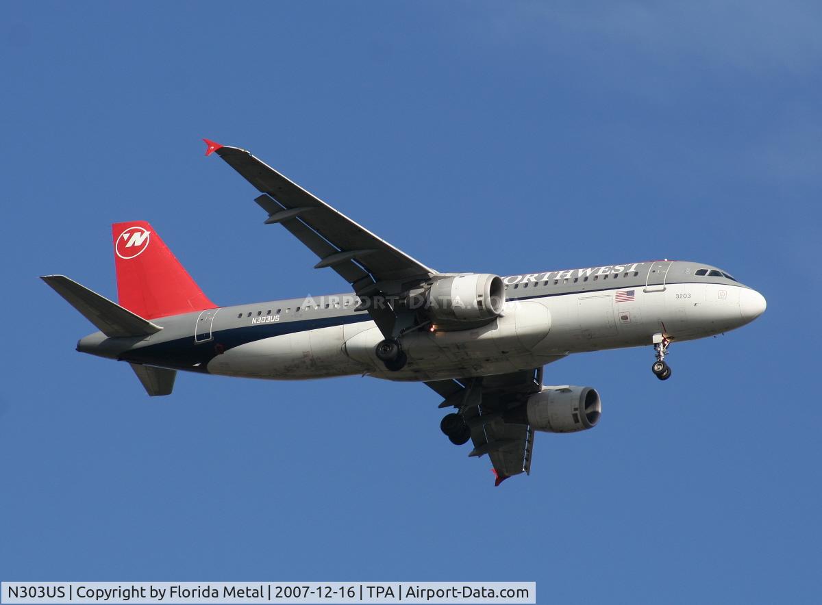 N303US, 1989 Airbus A320-211 C/N 034, Northwest