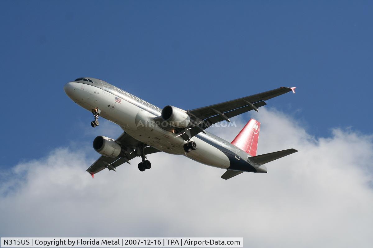 N315US, 1991 Airbus A320-211 C/N 171, Northwest