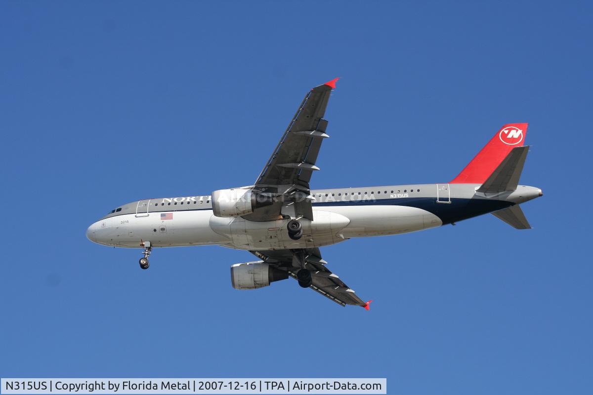 N315US, 1991 Airbus A320-211 C/N 171, Northwest