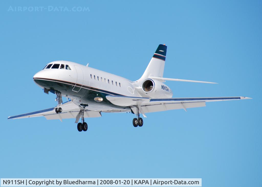 N911SH, 2000 Dassault Falcon 2000 C/N 125, Approach to 17L.