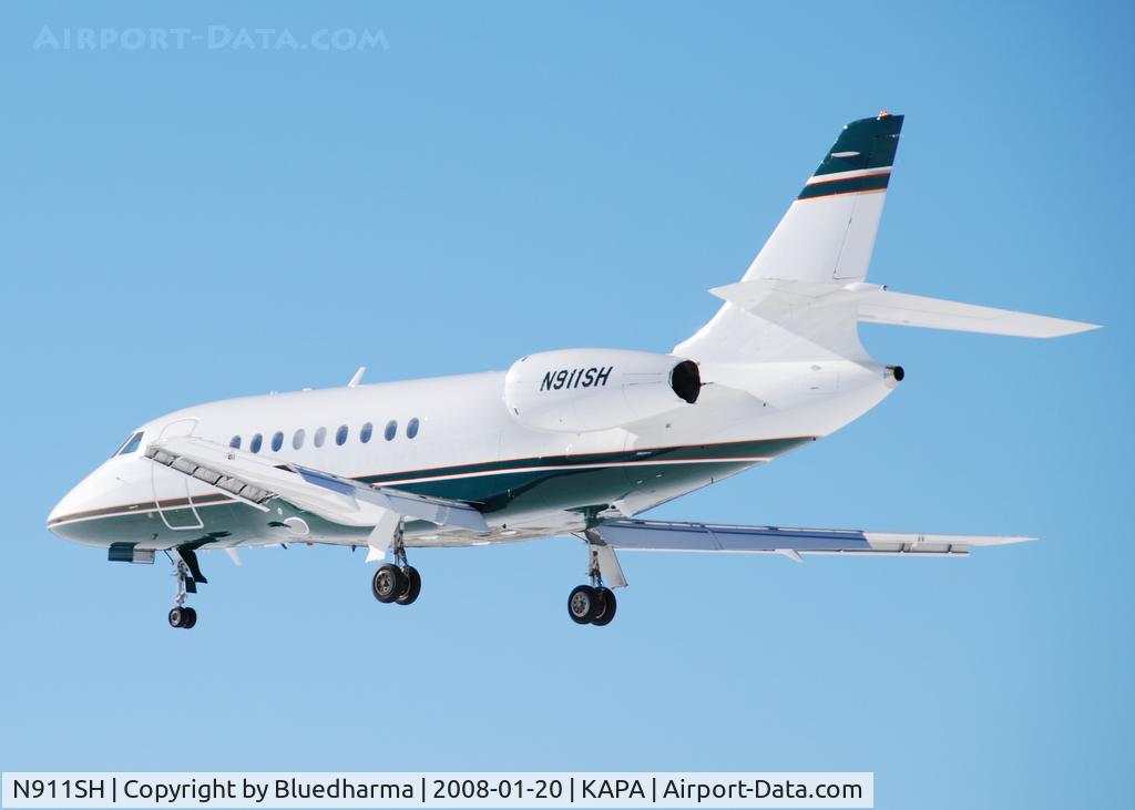 N911SH, 2000 Dassault Falcon 2000 C/N 125, Approach to 17L.