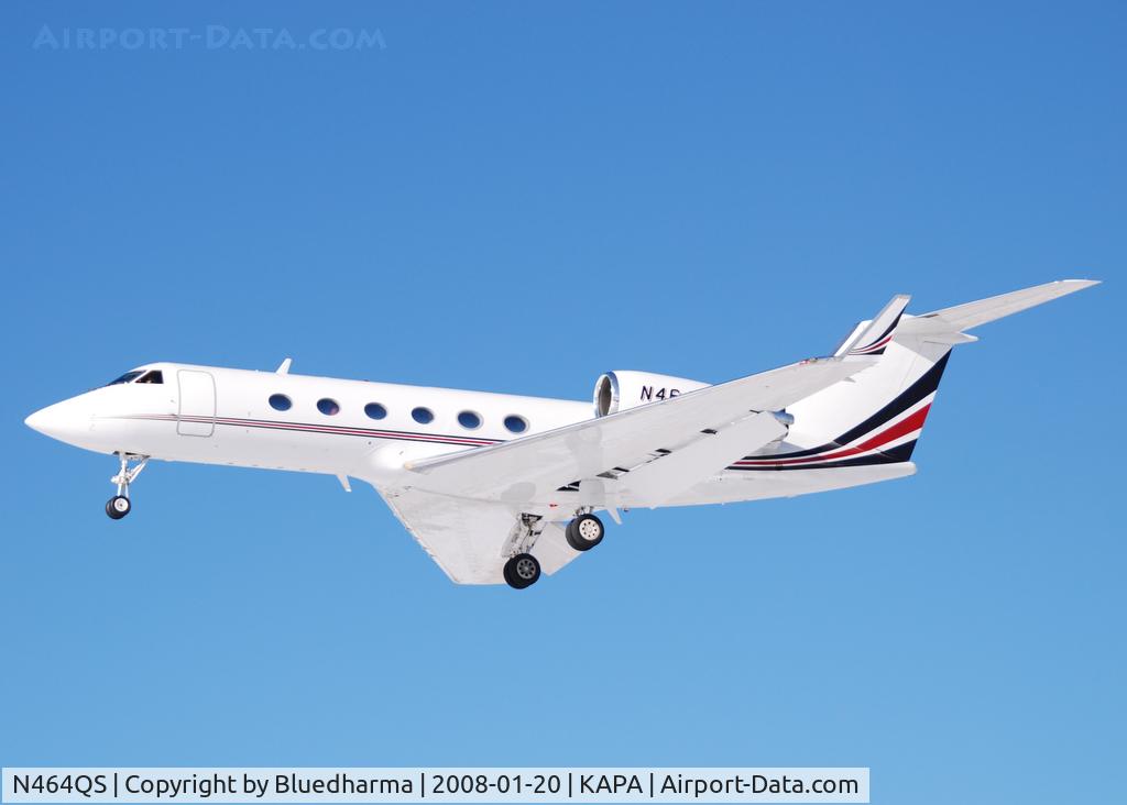 N464QS, 1995 Gulfstream Aerospace G-IV C/N 1264, Approach to 17L.