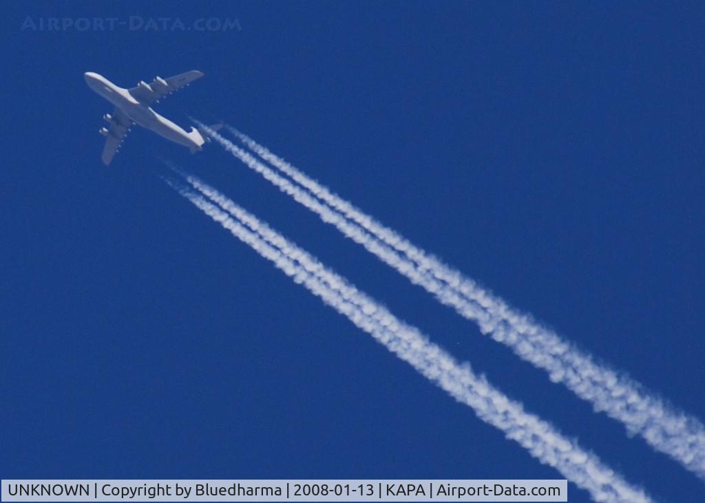 UNKNOWN, , C5 Galaxy flys over KAPA.