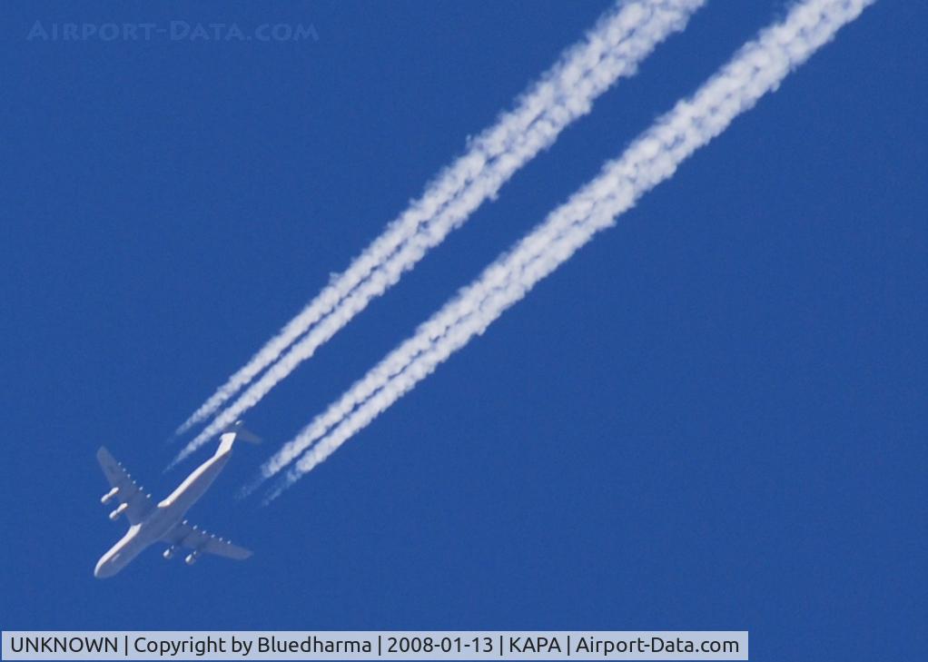 UNKNOWN, , C5 Galaxy flys over KAPA.