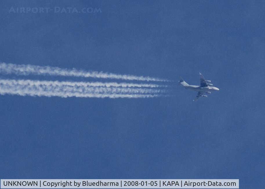 UNKNOWN, , C-17 Globemaster flys over KAPA.