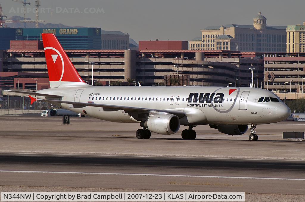 N344NW, 1993 Airbus A320-212 C/N 388, Northwest Airlines / 1992 Airbus Industrie A320-212