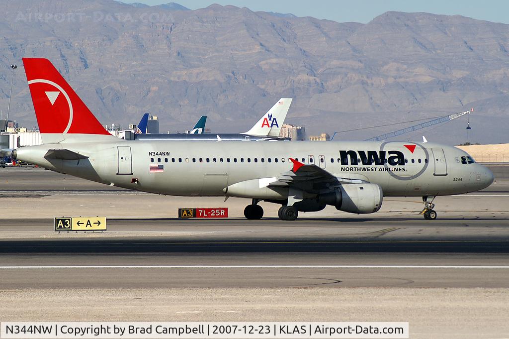 N344NW, 1993 Airbus A320-212 C/N 388, Northwest Airlines / 1992 Airbus Industrie A320-212