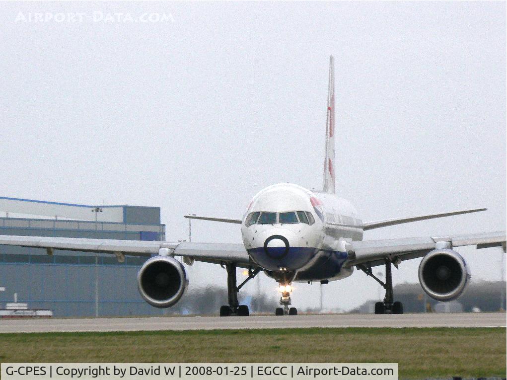 G-CPES, 1998 Boeing 757-236 C/N 29114, Taxing out at Manchester
