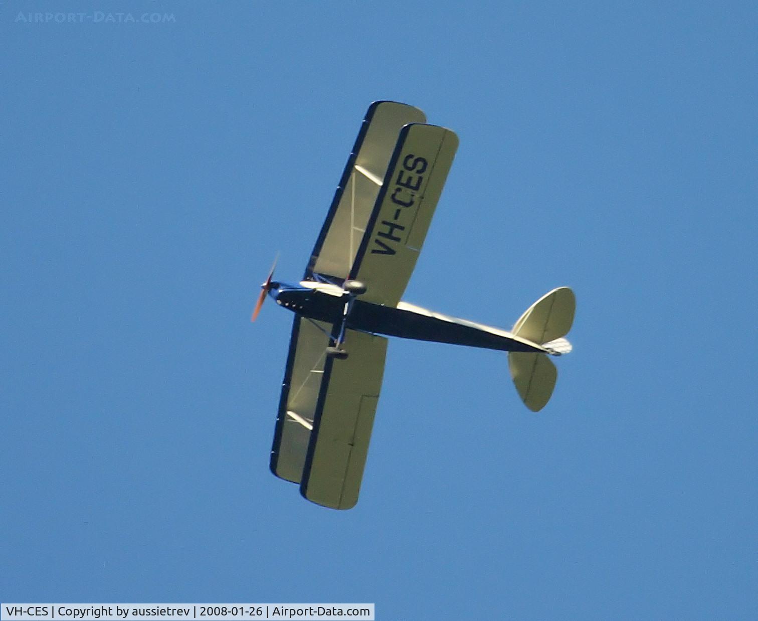 VH-CES, 1942 De Havilland Australia DH-82A Tiger Moth C/N DHA1077, Early morning flight over the Gold Coast