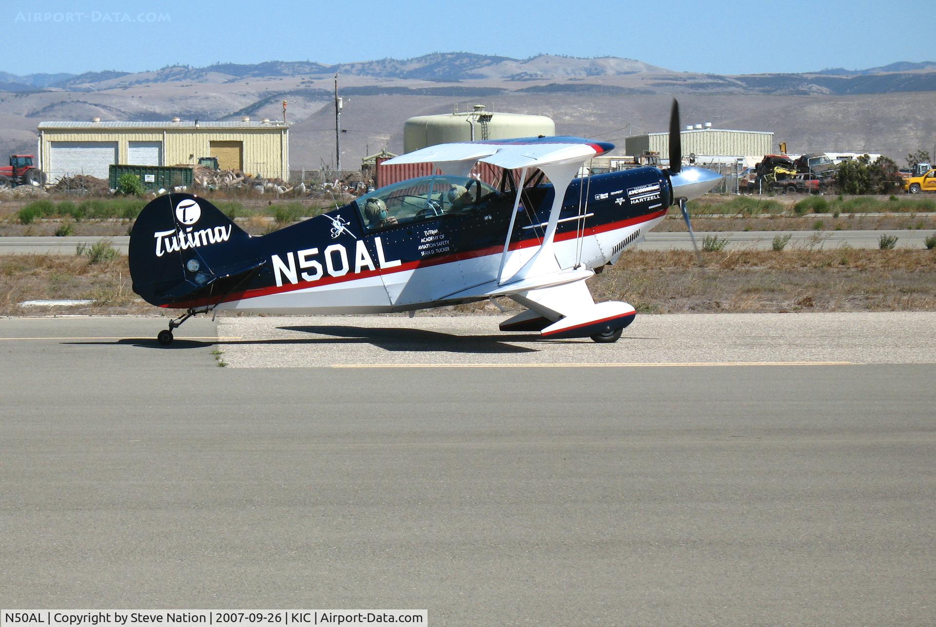 N50AL, Pitts S-2B Special C/N 5067, Tutima Pitts Aerobatics S-2B (new markings) @ Mesa Del Rey (King City) Municipal Airport, CA