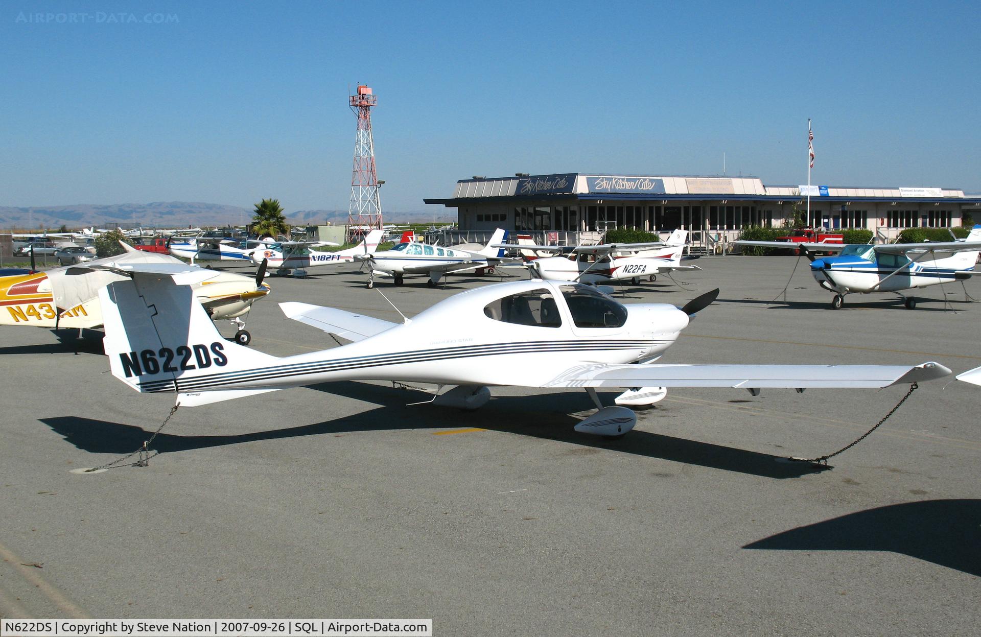 N622DS, 2006 Diamond DA-40 Diamond Star C/N 40.612, Market artners 2006 Diamond Aircraft Ind Inc DA 40 @ San Carlos Airport, CA