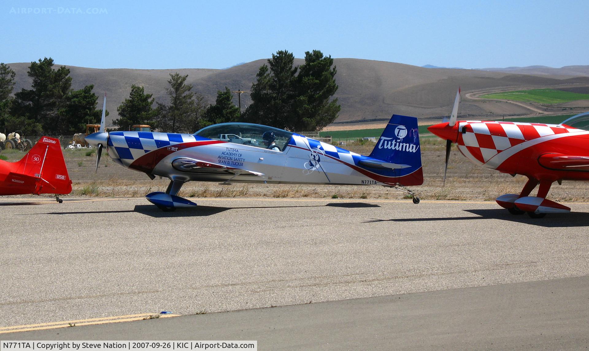 N771TA, 2006 Extra EA-300/L C/N 1231, (Team Oracle) Tutima 2006 Extra Flugzeugbau Gmbh EA 300/L powering-up @ Mesa del Rey (King City) Airport, CA