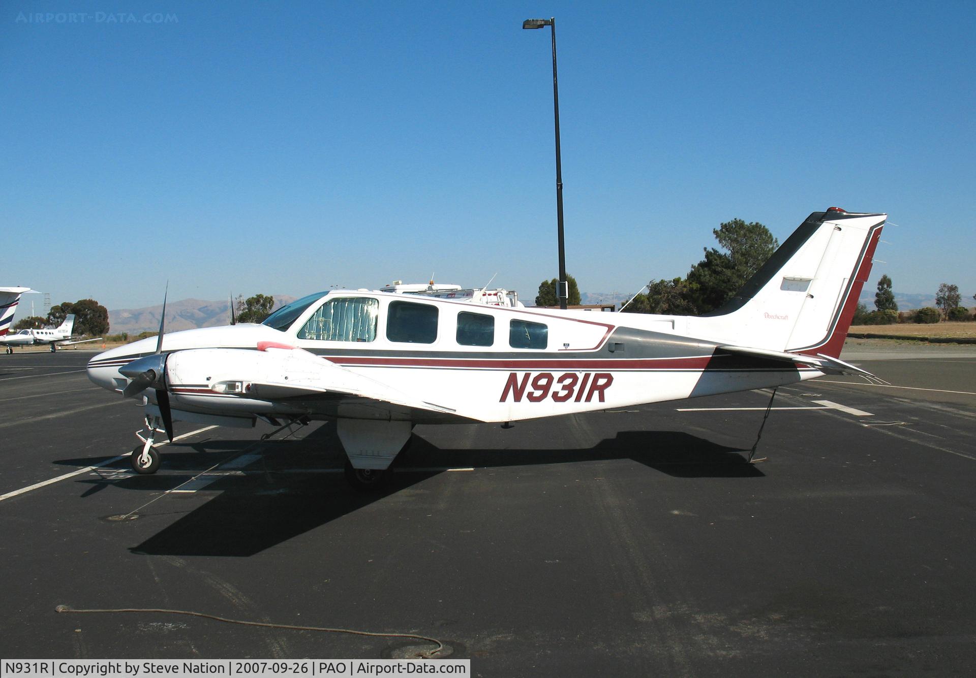 N931R, 1991 Beech 58 Baron C/N TH-1616, 1991 Beech 58 @ Palo Alto Airport, CA