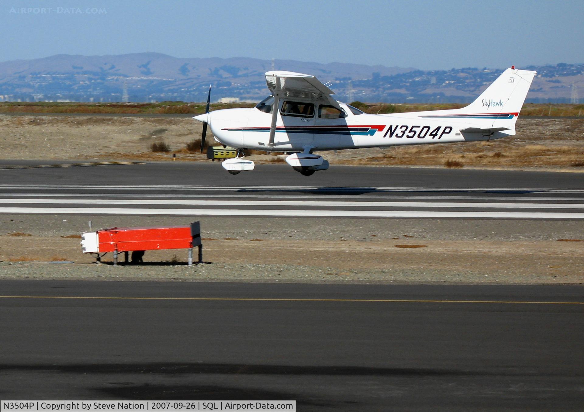 N3504P, 2001 Cessna 172R C/N 17281053, 2001 Cessna 172R (watch that crosswind!) @ San Carlos Airport, CA