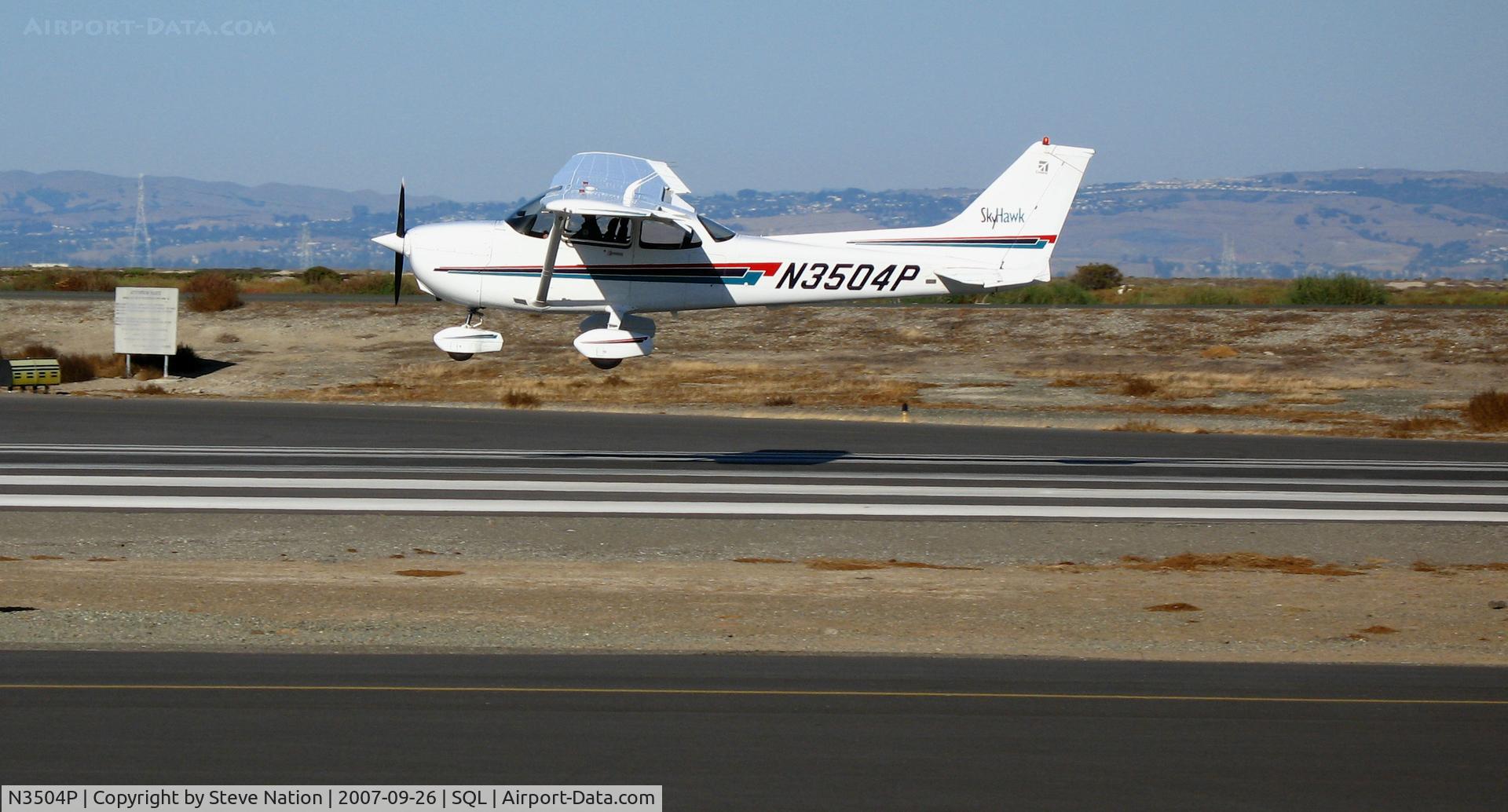 N3504P, 2001 Cessna 172R C/N 17281053, 2001 Cessna 172R (watch that crosswind!) @ San Carlos Airport, CA