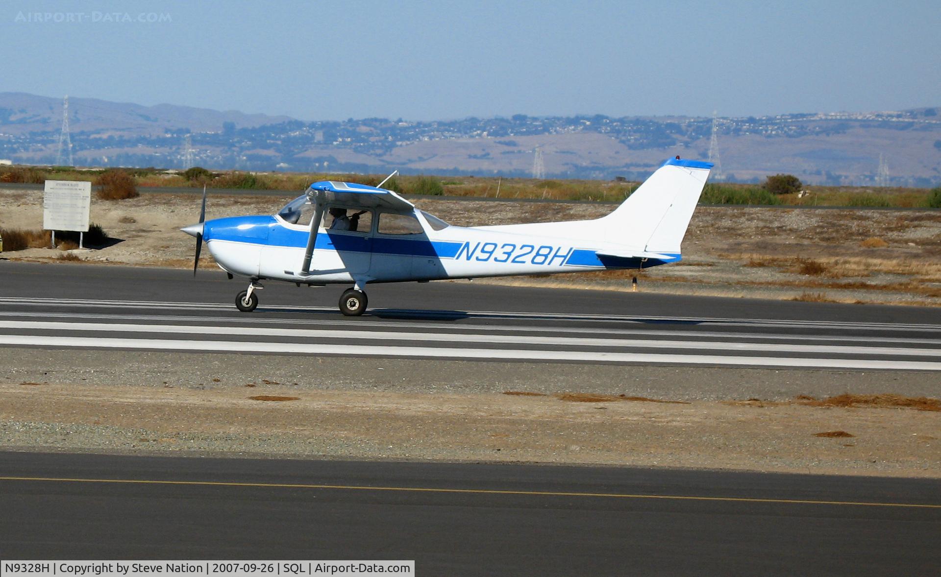 N9328H, 1975 Cessna 172M C/N 17266088, 1975 Cessna 172M taking-off @ San Carlos Airport, CA