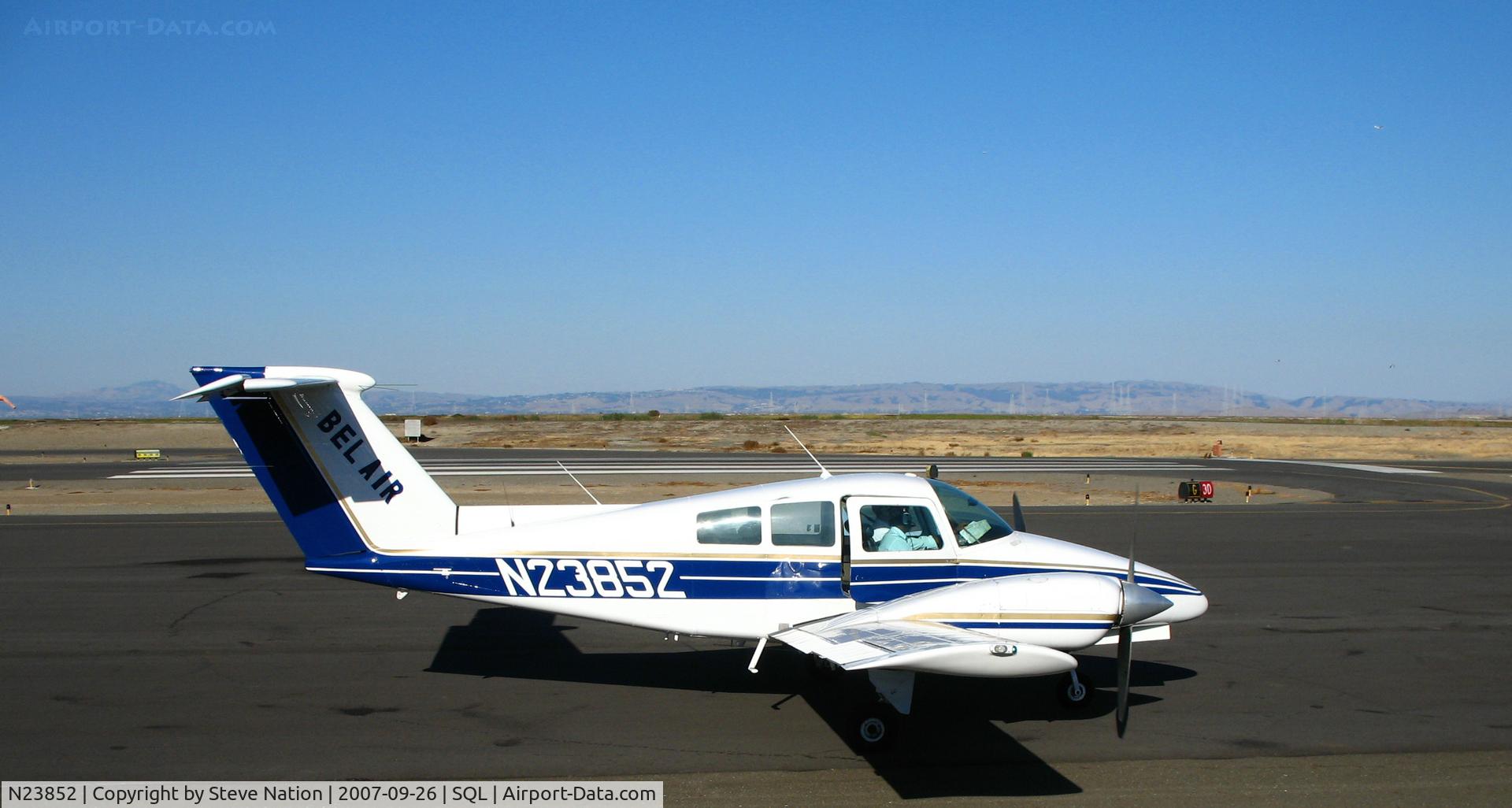 N23852, 1978 Beech 76 Duchess C/N ME-15, Bel-Air 1978 Beech 76 crew training @ San Carlos Airport, CA
