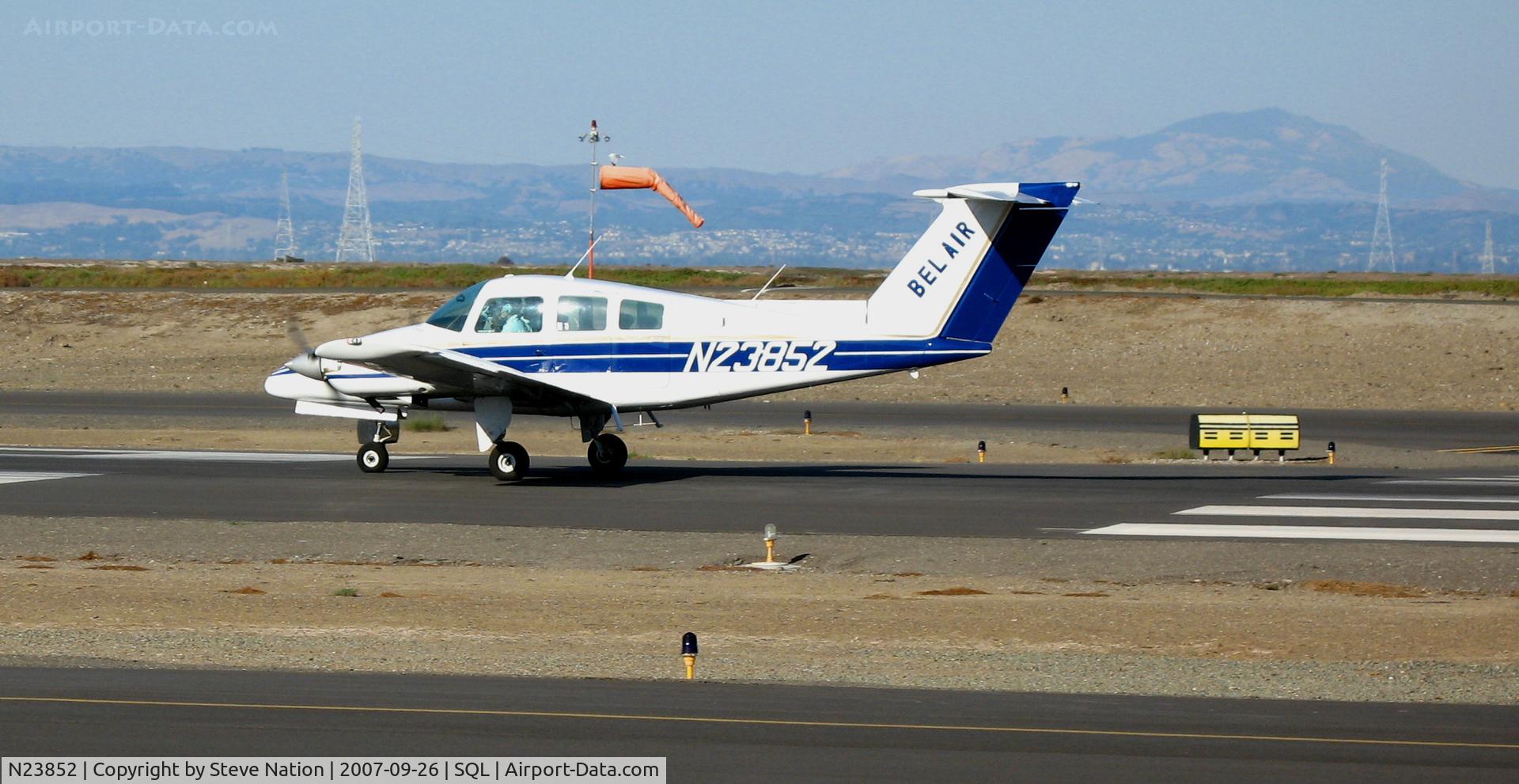 N23852, 1978 Beech 76 Duchess C/N ME-15, Bel-Air 1978 Beech 76 rolling @ San Carlos Airport, CA