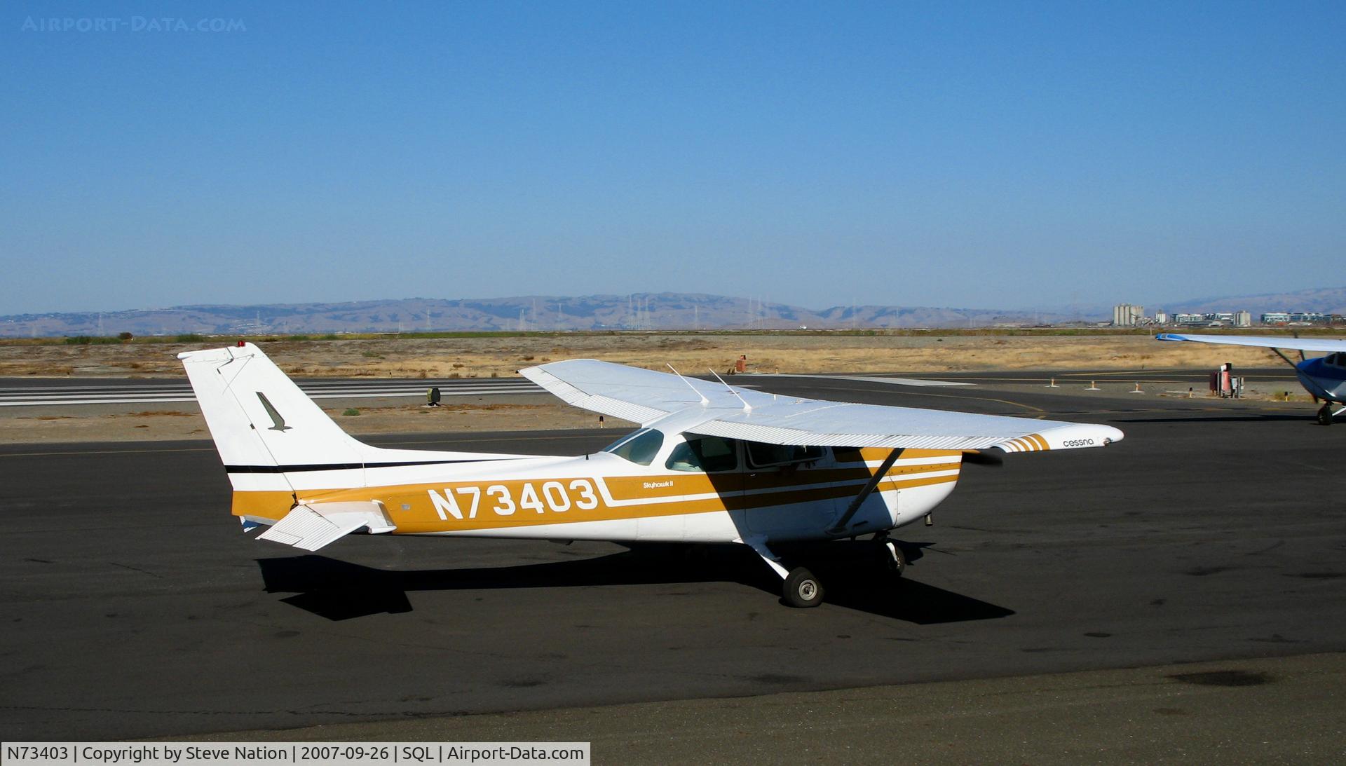 N73403, 1976 Cessna 172M C/N 17267432, 1976 Cessna 172M taxying @ San Carlos Airport, CA