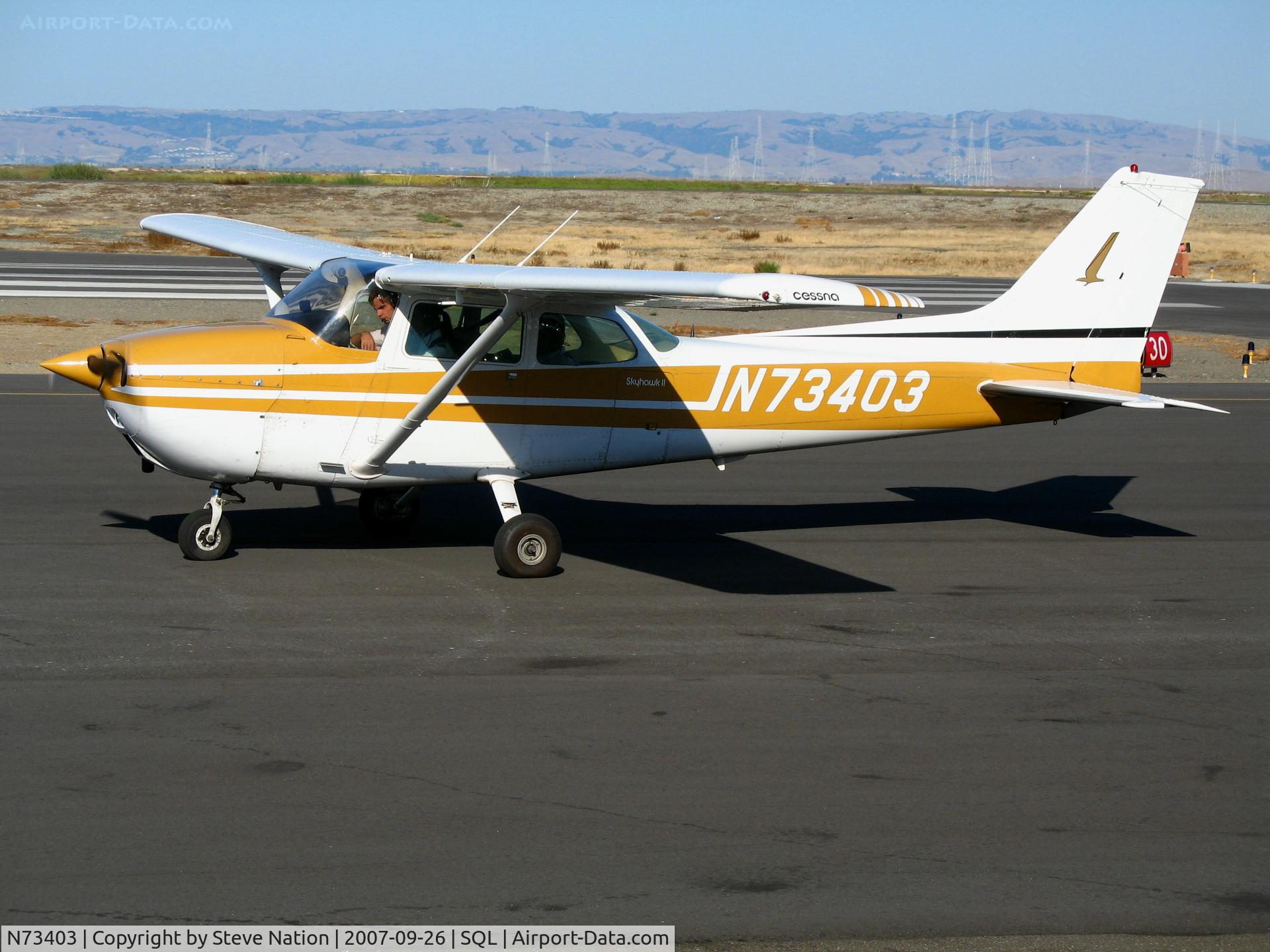 N73403, 1976 Cessna 172M C/N 17267432, 1976 Cessna 172M taxying @ San Carlos Airport, CA