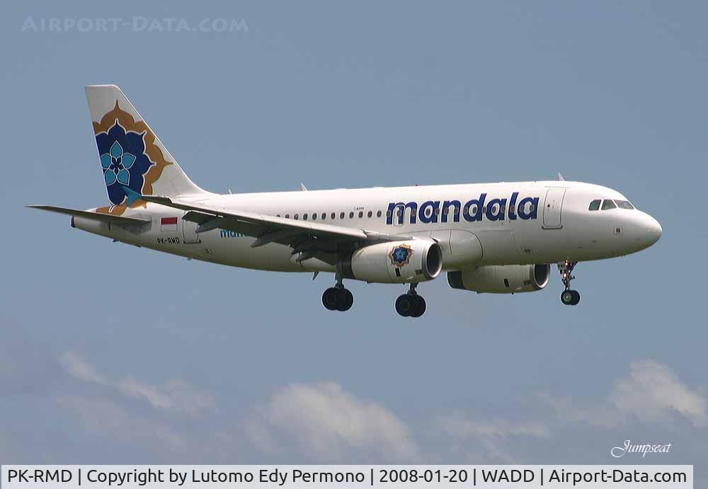 PK-RMD, 2007 Airbus A319-132 C/N 3252, Mandala Airlines