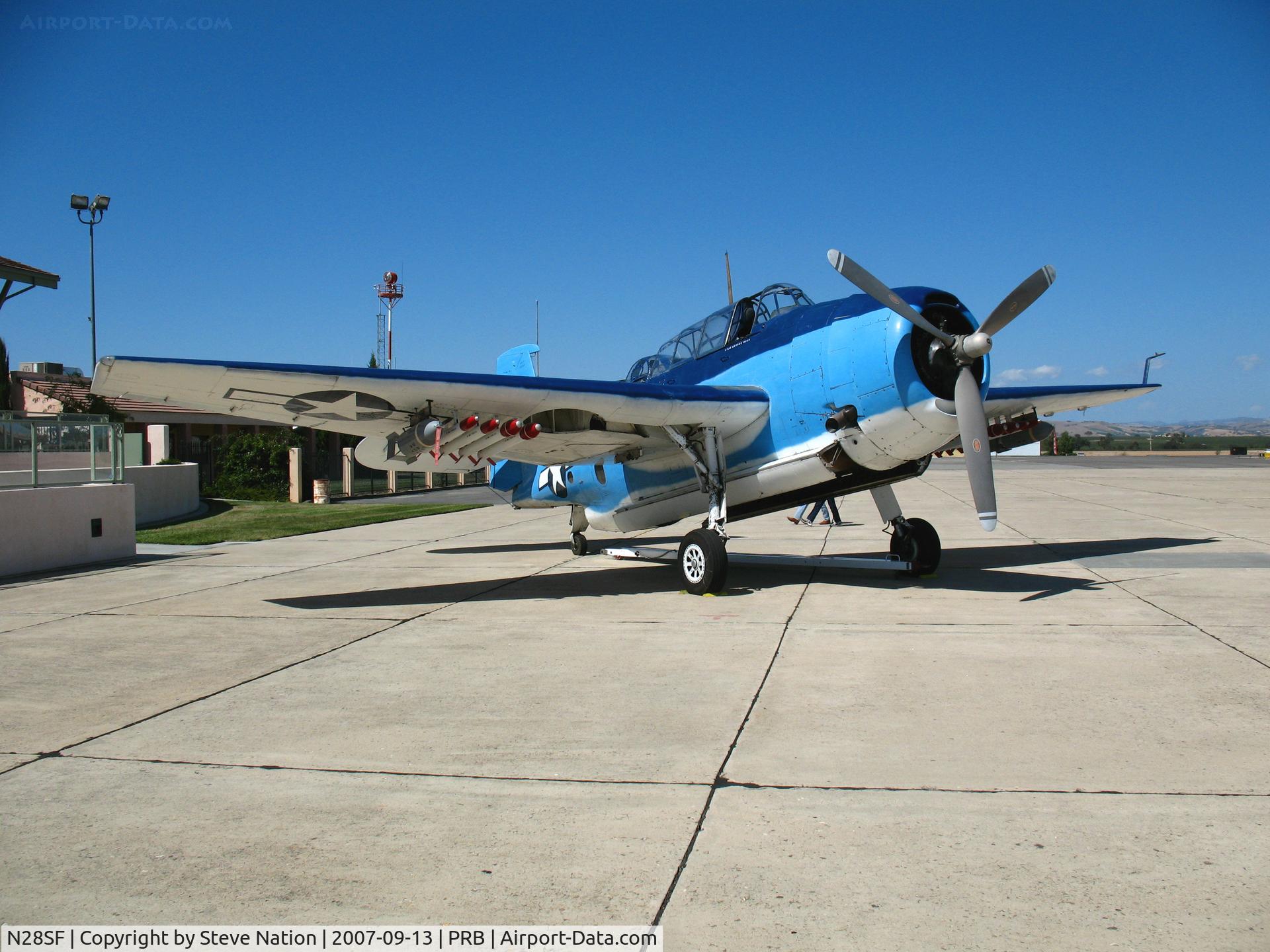 N28SF, Grumman TBM-3 Avenger C/N 85983, Grumman TBM-3 for airshow @ Paso Robles Municipal Airport, CA