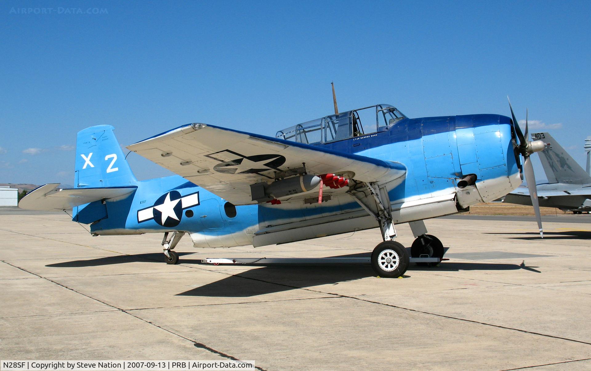 N28SF, Grumman TBM-3 Avenger C/N 85983, Grumman TBM-3 for airshow @ Paso Robles Municipal Airport, CA