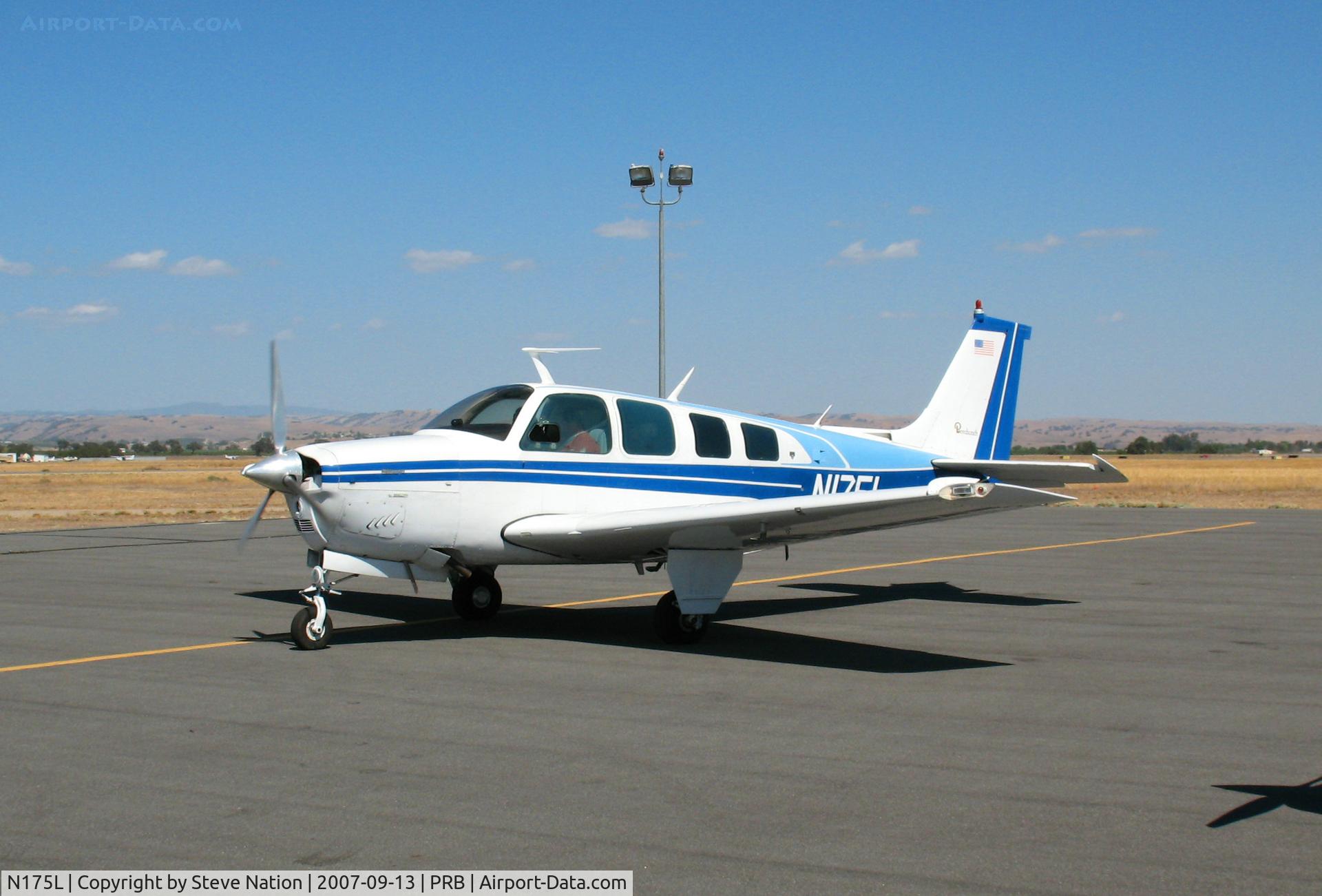 N175L, 1977 Beech A36 Bonanza 36 C/N E-985, 1977 Beech A36 @ Paso Robles Municipal Airport, CA