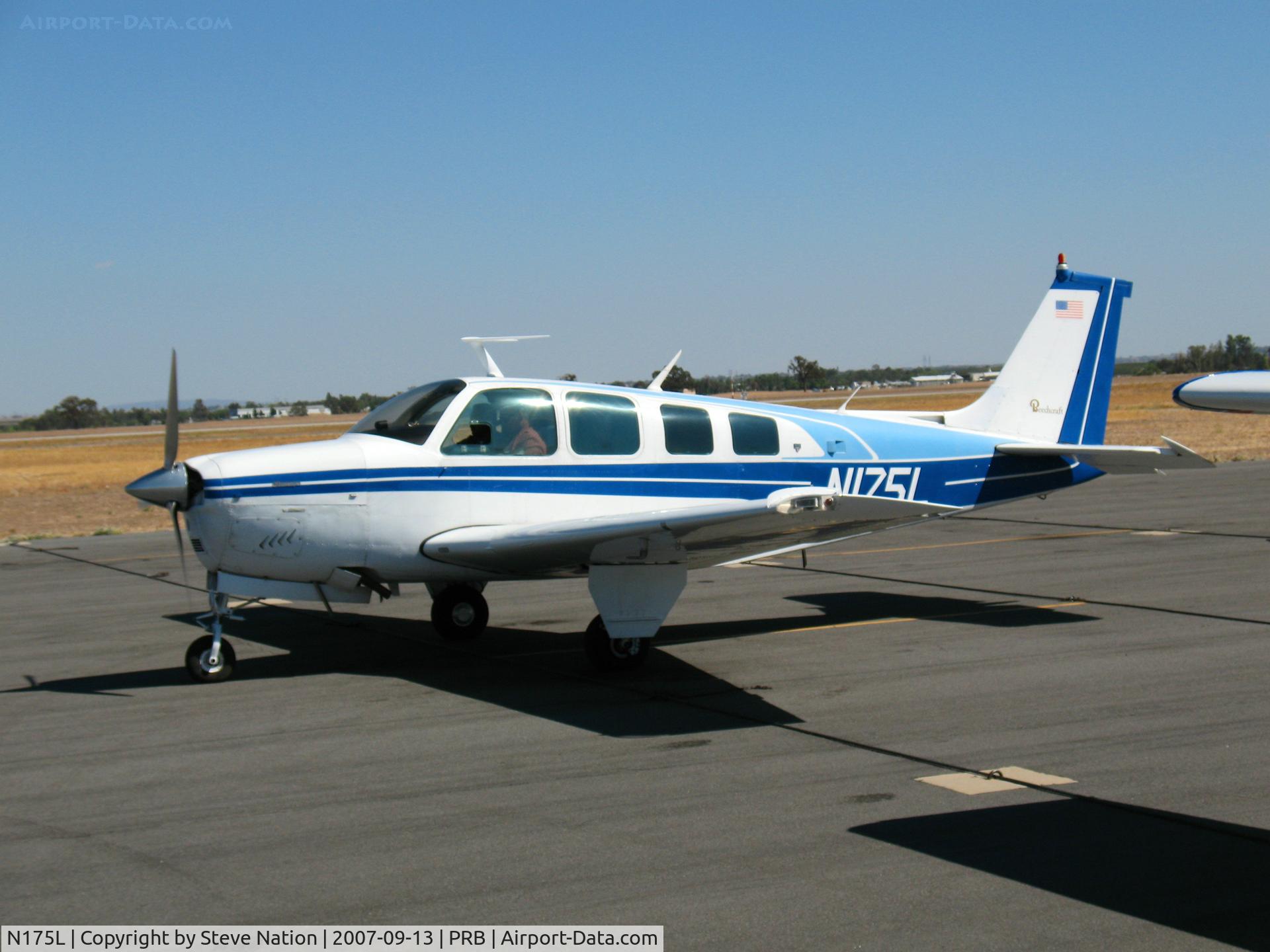 N175L, 1977 Beech A36 Bonanza 36 C/N E-985, 1977 Beech A36 @ Paso Robles Municipal Airport, CA